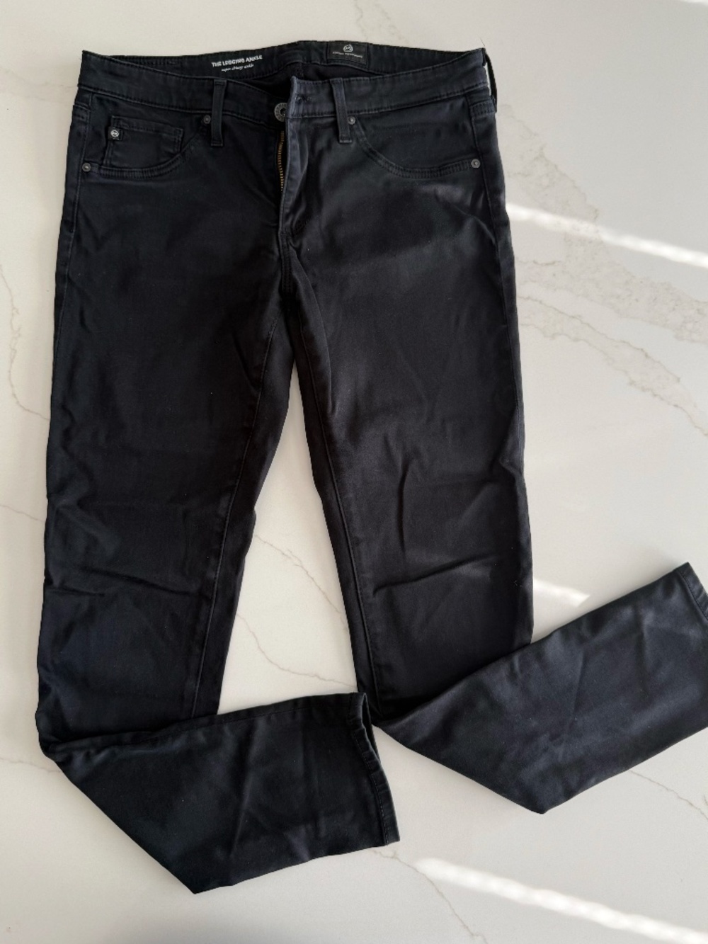 AG Adriano Goldschmied The Legging Ankle Black Skinny Jeans 27